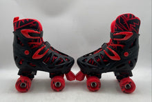 Load image into Gallery viewer, Roller Derby Kids Trac Star 5015-8759 Black Red Adjustable Roller Skates Sz 3-6