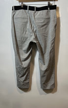 Load image into Gallery viewer, Zara Womens Gray Plaid Flat Front Slash Pocket Straight Leg Chino Pants Size M