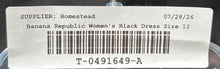 Load image into Gallery viewer, Banana Republic Womens Black Boat Neck Long Sleeve Back Zip Shift Dress Size 12