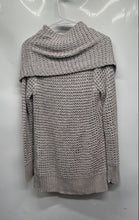 Load image into Gallery viewer, Cache Womens Gray Chunky-Knit Cowl Neck Pullover Sweater Size Medium With Tag