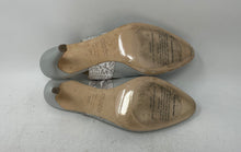 Load image into Gallery viewer, Elizee Womens Frecia Gray Leather Ankle Strap Stiletto Pump Heels Size 37.5
