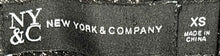 Load image into Gallery viewer, New York & Company Womens Black And Gold Glitter Belt Loops Ankle Pants Size XS