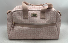 Load image into Gallery viewer, Tommy Hilfiger Womens Pink Monogram Adjustable Strap Travel Duffle Handbag