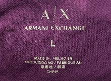 Load image into Gallery viewer, Armani Exchange Mens Dark Purple Regular Fit Short Sleeve Golf Polo Shirt Size L