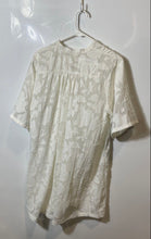 Load image into Gallery viewer, H&M Womens White Floral Short Sleeve Lace-Up Split Neck Cover-Up Dress Size 12
