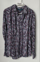 Load image into Gallery viewer, Perry Ellis Mens Multicolor Floral Slim Fit Stretch Button-Up Shirt Size Large