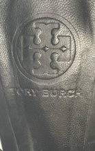 Load image into Gallery viewer, Authentic Tory Burch Womens Black Leather High Stiletto Strappy Heels Sz 8M Worn