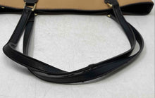 Load image into Gallery viewer, Liz Claiborne Womens Jess Brown Black Pebbled Faux Leather Shopper Tote Bag