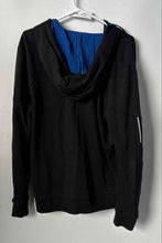 Load image into Gallery viewer, Hugo Boss Mens Black Blue Long Sleeve Pockets Stretch Full-Zip Hoodie Size L