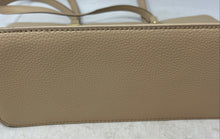 Load image into Gallery viewer, Nanette Lepore Womens Beige Pebble Leather Double Handle Zipper Shoulder Bag