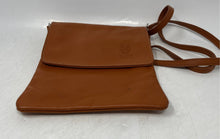 Load image into Gallery viewer, Vera Pelle Italy Womens Brown Leather Adjustable Strap Flap Crossbody Bag