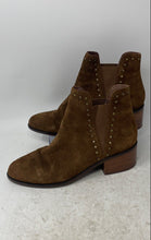 Load image into Gallery viewer, Steve Madden Womens Cade Brown Leather Studded Block Heel Ankle Bootie Size 9.5M