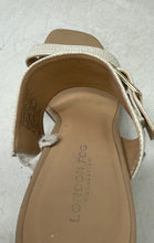 Load image into Gallery viewer, London Fog Womens White Square Toe Block Heel Slip-On Slide Sandals Size 8 M