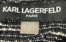 Load image into Gallery viewer, Karl Lagerfeld Womens Black White Sleeveless Sheath Dress Size 6