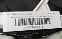 Load image into Gallery viewer, Banana Republic Womens Gray Flat Front Sloan Curvy Fit Dress Pants Size 4