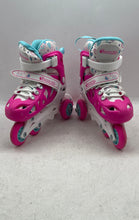 Load image into Gallery viewer, Chicago Skates Kids Multicolor Inline Skates Size S 10-13 With Protective Gear