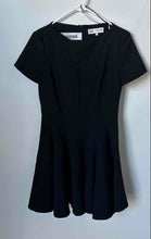 Load image into Gallery viewer, Zara Womens Black Short Sleeve Back-Zip Fit & Flare Dress Size Medium