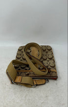 Load image into Gallery viewer, Coach Womens Brown Monogram Charm Adjustable Strap Zipper Crossbody Bag