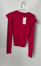 Load image into Gallery viewer, Zara Knit Womens Pink Long Sleeve Crew Neck Pullover Sweater Size S With Tag
