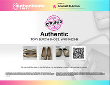 Load image into Gallery viewer, Authentic Tory Burch Womens Melinda Metallic Gold-Tone Ballet Flats Sz 8 Damaged