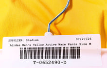 Load image into Gallery viewer, Adidas Mens 3D Trefoil Yellow Tapered Leg Activewear Track Pants Size Medium