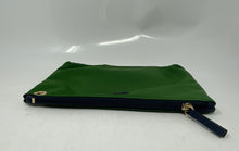 Load image into Gallery viewer, Authentic Tory Burch Womens Green Grommet Detail Makeup Pouch Wallet Stained