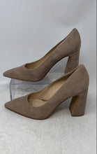 Load image into Gallery viewer, Vince Camuto Womens Ableen Beige Suede Slip-On Block Pump Heels Size 7M