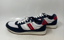 Load image into Gallery viewer, Nautica Mens Outfall White Blue Red Round Toe Lace-Up Sneakers Shoes Size 13