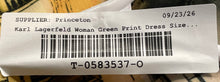 Load image into Gallery viewer, Karl Lagerfeld Womens Green Printed Cowl Neck Sleeveless Slip Dress Size 10 Auth