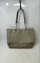 Load image into Gallery viewer, Nine West Womens Light Brown Geometric Print Leather Double Handle Tote Bag