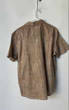 Load image into Gallery viewer, Hurley Mens Brown Cotton Short Sleeve Collared Button-Up Shirt Size Large