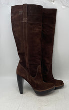 Load image into Gallery viewer, Michael Kors Womens Lucille Brown Leather Side Zip Knee-High Boots Size 7.5M