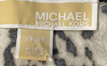 Load image into Gallery viewer, Michael Kors Womens Black Animal Print Short Sleeve Mini Dress Size XS