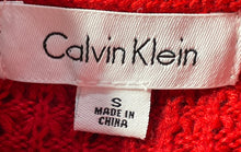 Load image into Gallery viewer, Calvin Klein Womens Red Long Sleeve Cowl Neck Pullover Tunic Sweater Size Small