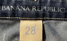 Load image into Gallery viewer, Banana Republic Womens Blue Denim Dark Wash Stretch Skinny Leg Jeans Size 28