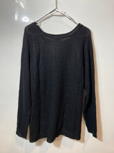 Load image into Gallery viewer, Ambiance Apparel Womens Black Raglan Sleeve Open Knit Pullover Sweater Size 3X