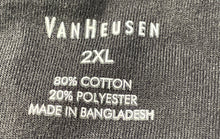 Load image into Gallery viewer, Van Heusen Mens Black & Gray Check Short Sleeve Spread Collar Polo Shirt Sz 2XL