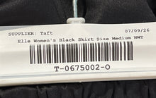 Load image into Gallery viewer, Elle Womens Black Pleated Front Elastic Waist Pull-On A-Line Skirt Size M