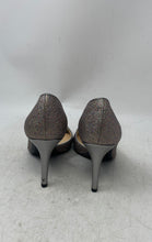 Load image into Gallery viewer, Marc Fisher Womens Joey 3 Silver Glitter Peep Toe D'Orsay Heels Size 8.5M