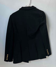 Load image into Gallery viewer, White House Black Market Womens Black Peak Lapel Double-Breasted Blazer Size 4