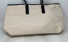 Load image into Gallery viewer, Michael Kors Womens Beige Black Double Handle Top Opening Medium Tote Bag