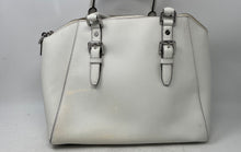 Load image into Gallery viewer, Michael Kors Womens Ciara White Saffiano Leather Top Handle Satchel Handbag