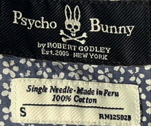 Load image into Gallery viewer, Psycho Bunny Mens Blue Floral Print Cotton Long Sleeve Button-Up Shirt Size S