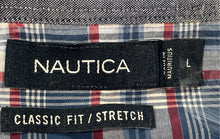 Load image into Gallery viewer, Nautica Mens Multicolor Plaid Print Classic-Fit Stretch Button-Up Shirt Size L