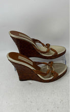 Load image into Gallery viewer, Michael Kors Womens Brown Open Toe Wedge Heel Platform Sandals Size 5 M