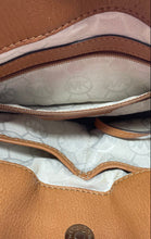 Load image into Gallery viewer, Michael Kors Womens Brown Leather Shoulder Strap Bottom Studs Satchel Bag