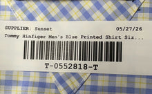 Load image into Gallery viewer, Tommy Hilfiger Mens Blue Check Printed Long Sleeve Dress Shirt Size 16 1/2