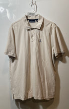 Load image into Gallery viewer, Psycho Bunny Mens Beige Short Sleeve Button Front Collared Polo Shirt Size 7