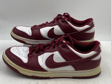 Load image into Gallery viewer, Authentic Nike Womens Dunk Low Team Red White Sneaker Shoes Size 10 Stained