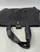 Load image into Gallery viewer, Christian Nodal Womens Brown Leather Flaming Heart And Bull Skull Shoulder Bag